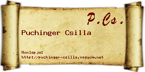 Puchinger Csilla névjegykártya